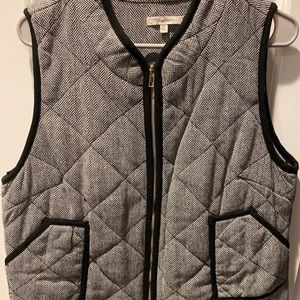 41 Hawthorn Black and White Quilted Vest